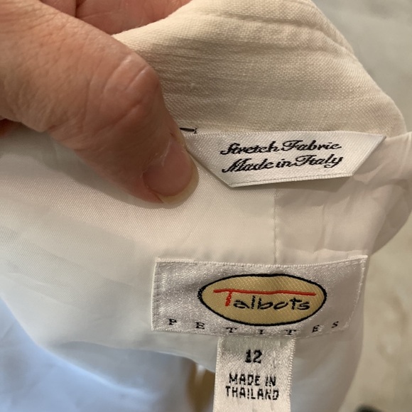 Talbots Off White Cardigan Jacket was the Two Front Pockets. Size 12 (861) - Picture 5 of 8